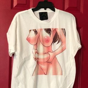 Omighty Naked Anime Oversized Shirt